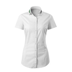 Damen Bluse Fendt Kurzarm weiß